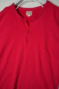 LL Bean Red River Driver's Vintage Large Henley Long Sleeve Shirt - Picture 1 of 7