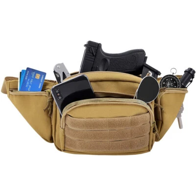 Concealed Carry Outdoor Large Fanny Pack Tactical Gun Holster Bag for Men Women - Image 1 of 4
