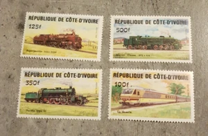 IVORY COAST-1984-TRAINS-RAILROADS SET MNH - Picture 1 of 1