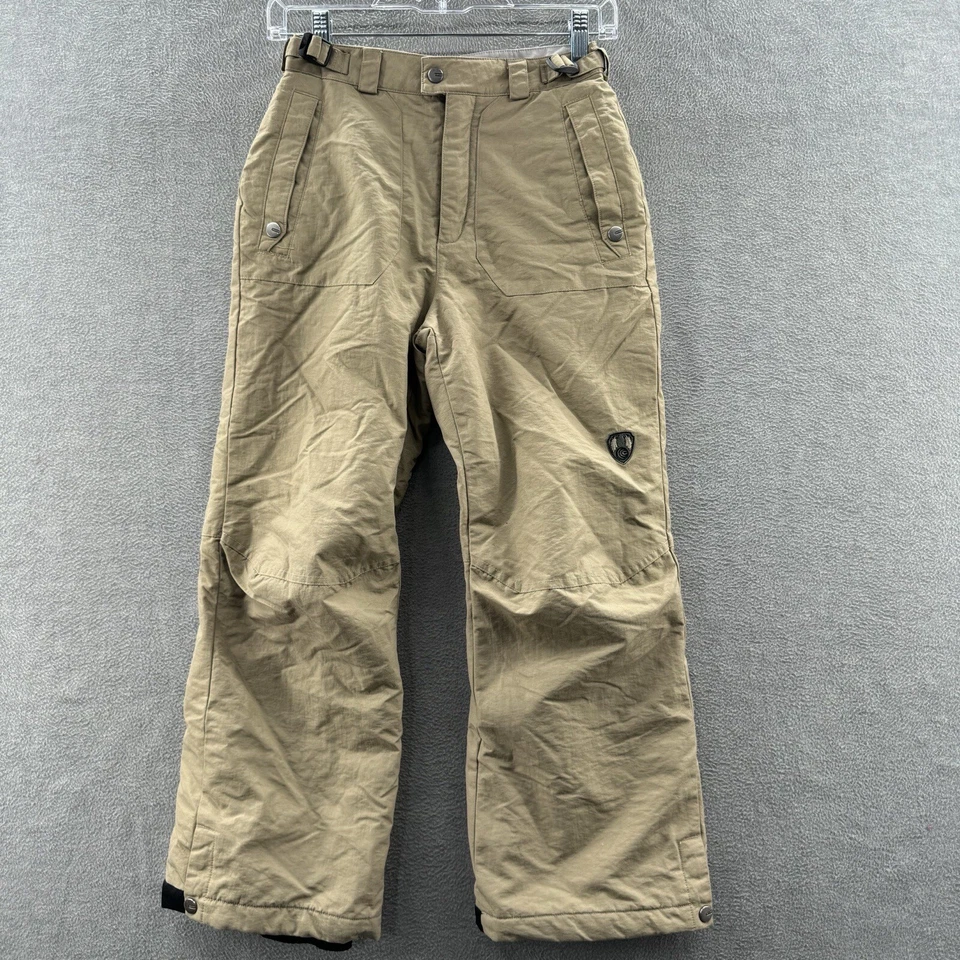 columbia convert belted youth 10/12 beige ski pants adjustable waist - Image 1 of 4