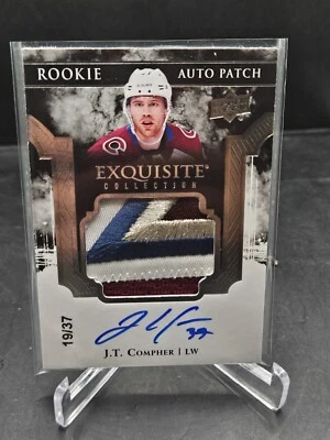 J.T. Compher Exquisite Collection Rookie Patch Auto / 37 4 Color !!  2017 - Image 1 of 2