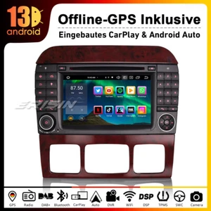 64GB CarPlay Android 13 Autoradio GPS Navi CD für Mercedes S/CL Klasse W220 W215 - Bild 1 von 15