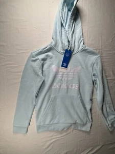 adidas Originals Kid's Trefoil Hoodie Med - Light Blue - Picture 1 of 4