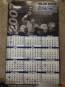 2007 The Blue Book Building and Construction 22"x36" Fußball Kalender Poster - Bild 1 von 4