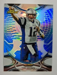 Topps Finest #140 Tom Brady 2015 refractor azul paralelo #D 217/250 - Imagen 1 de 2