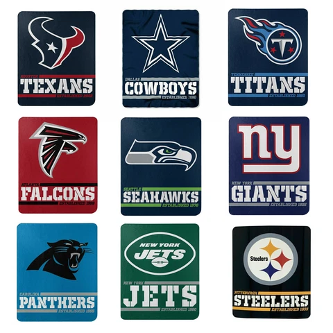 New Football Licensed Fleece Sports Fan Blanket Soft Throw 50" x 60" Cover