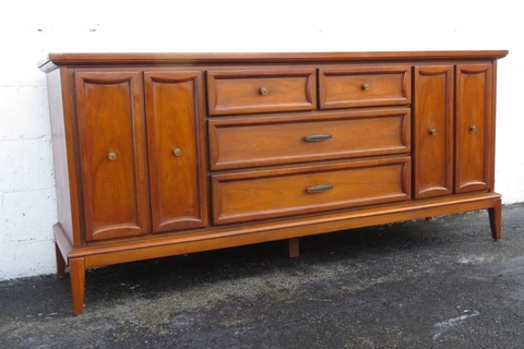 Dixie Mid Century Modern Long Dresser Sideboard Credenza Media Console 3735 Cover