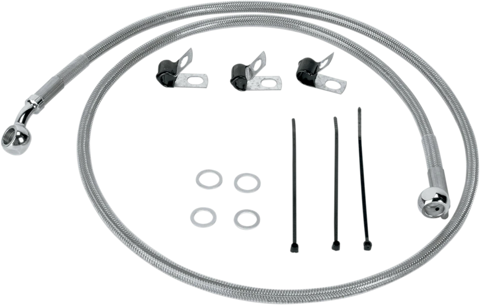 Línea de freno superior delantera de arrastre de acero inoxidable Softail FLST 2000-2007 Harley # 46011-01 Foto 1 de 1