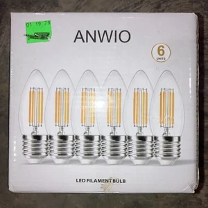 B11 Led Filament Bulb E26 Candelabra Medium Base 2700k Warm White 4w60w NEW! - Picture 1 of 2