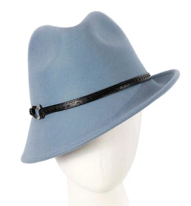 Blue Felt Fedora hat by Max Alexander 100% Australian Owned Family Business - Picture 1 of 7