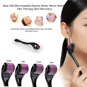 0.5mm 1mm 1.5mm 2.0mm 540 Microneedle Scar Derma Roller Dermaroller - Picture 1 of 18