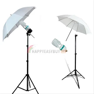 135W Continuous Lamp Bulb Photography Photo Umbrella light Stand Studio Kit Set - Picture 1 of 6