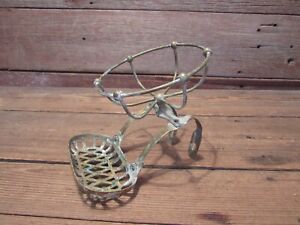 Antique RARE Brass Crafters Style Brass Soap Holder Basket - For Clawfoot Tub!