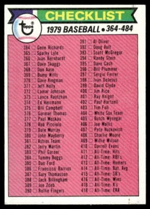 1979 Topps #483 Checklist: 364-484 EX - Picture 1 of 2