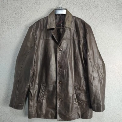 Abrigo De Colección Cuero Pícaro Adulto Mediano Marrón Vaquero Occidental Manga Larga Exterior Hombres Foto 1 de 4