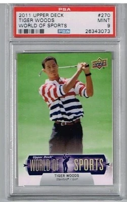 2011 Upper Deck Tiger Woods World of Sports PSA 9 - Image 1 of 2