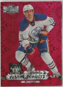 2013-14 Fleer Metal Universe Precious Metal Gems Red #MU42 Justin Schultz 31/75 - Picture 1 of 2