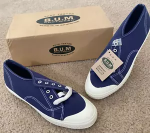VTG B.U.M. Footwear Womens Sneakers Blue Canvas Size 10 NWT in Box - Picture 1 of 11
