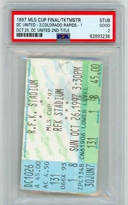 1997 MLS CUP PSA TICKET STUB DC UNITED COLORADO RAPIDS MAJOR LEAGUE SOCCER RARE - Bild 1 von 2