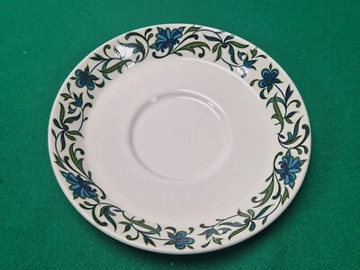 Retro MIDWINTER Blue Spanish Garden Ceramic Saucer Marquis of Queensberry - Image 1 of 4