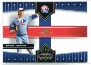 2005 Donruss Champions Impressions Gold 206 Randy Johnson Expos 7/50