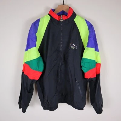 vtg Puma Performance Track Jacket 90s Neon Size 40/Large 27x26 - Image 1 of 4