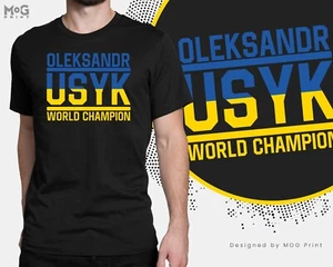 Oleksandr Usyk T-shirt Ukraine Heavyweight Boxing Champion Boxer Fighter Tee Top - Picture 1 of 11