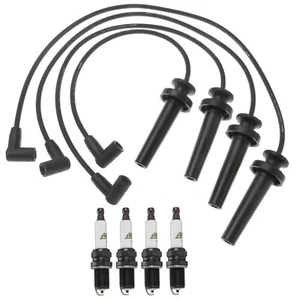Professional Ignition Wire Set & 4 ACDelco Spark Plugs Kit For Saturn SL2 SW2 L4 - Picture 1 of 1