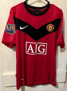 Manchester United 2009 2010 ROONEY 10 shirt Retro Jersey L 09 Man MUFC 00s AIG 8 - Picture 1 of 11