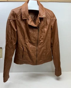 Rue21 braune Kunstlederjacke tailliert Damen Größe L - Bild 1 von 6