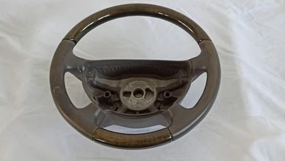 Leder Holzlenkrad Original Mercedes W211 38mm Leder grau mit Holz Einsätze - Bild 1 von 4