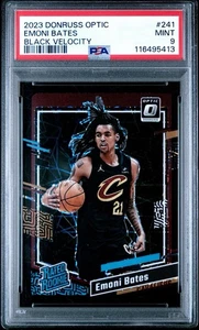 2023-24 Donruss Optic Emoni Bates Black Velocity RC #10/39 PSA 9 - Picture 1 of 3