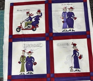 NEW HATS...OLD FRIENDS COTTON PANEL BY SANDY GERVAIS - Picture 1 of 5