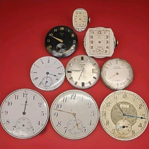 Vth (3) ELGIN Pocket Watches (5) Mens & (1) Woman's Wristwatches For Repair - Picture 1 of 24