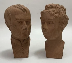 Pair Terracotta Busts of Napoleon and Josephine - Picture 1 of 14