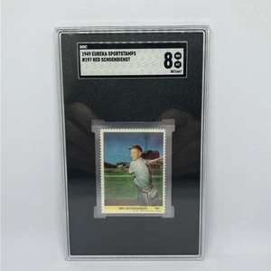 Eureka Sportstamps 1949 #197 Red Schoenstienst SGC 8 - Imagen 1 de 2