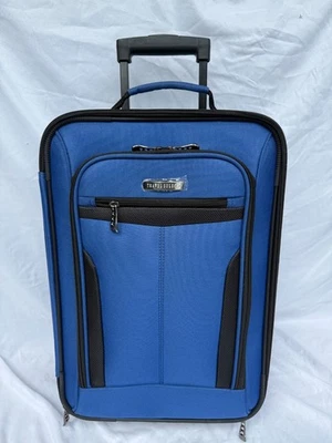 New Travel Select 18" Two Wheeled Luggage Carry On Suitcase Blue - Image 1 of 4