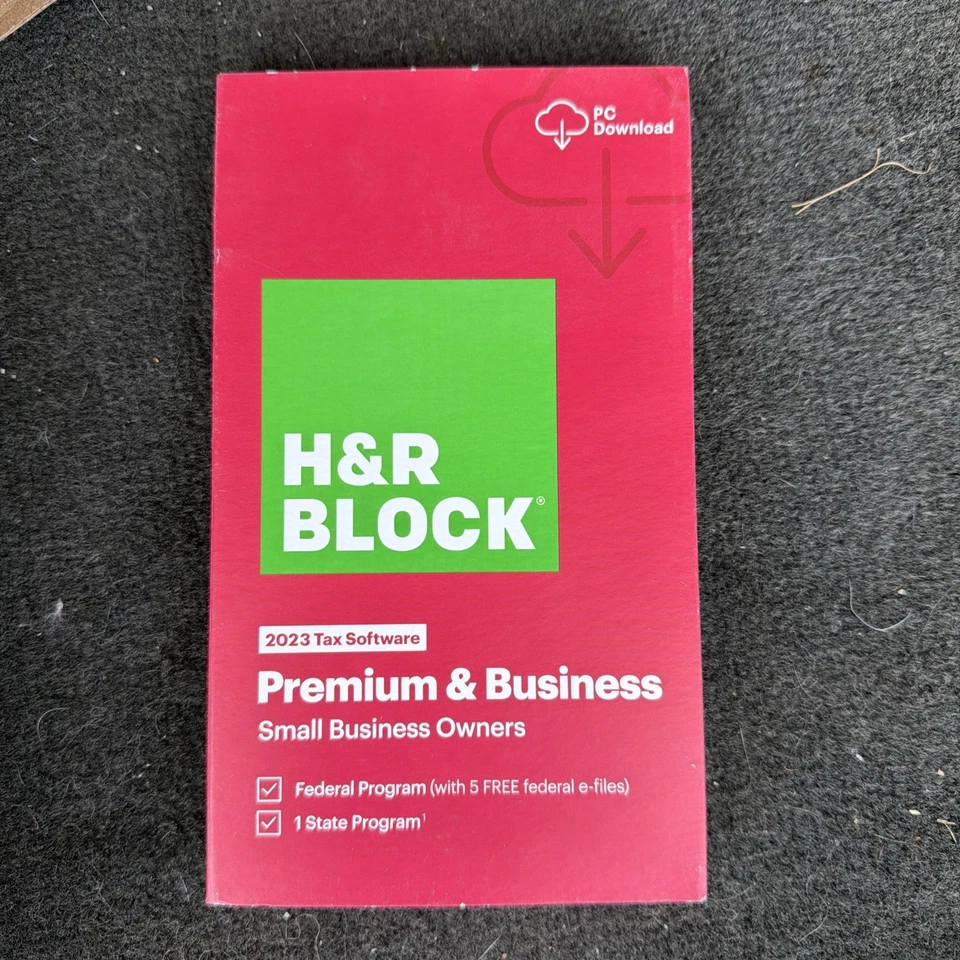 2023 NEW H&R Block Tax Software Premium & Business 2023 PC Only Turbotax HR USA - Image 1 of 2
