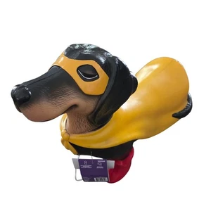 Halloween Dackel Hund Superheld Kostüm Blasform beleuchtet Outdoor Deko - Bild 1 von 8