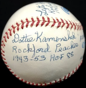 A League of Their Own Signed Auto Baseball with Extensive Inscriptions JSA LOA - Picture 1 of 7