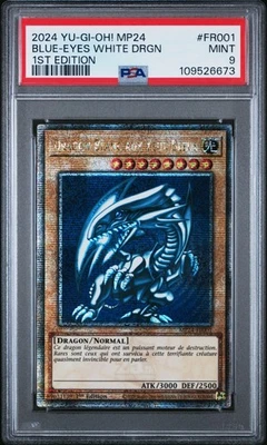 YuGiOh Blue Eyes White Dragon MP24-FR001 QCSR Quarter Century FRENCH PSA 9 - Image 1 of 2