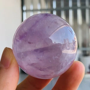 105g Natural Amethyst Quartz Crystal Sphere Mineral Specimen Healing H7 - Picture 1 of 13