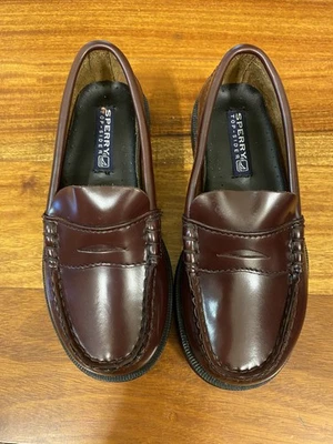 Sperry Top Sider Colton Penny Loafer Oxford Shoes Brown Boys Sz 11 Wide - Image 1 of 4