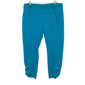 Reel Legends Pants Breezeway Ruched Ankles Pull On Pockets Quick Dry Womens XL - Picture 1 of 8