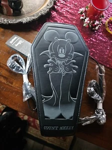 VERY RARE! NEW Disneys Count Mickey Coffin Loungefly Crossbody Mini Backpack Bag - Picture 1 of 8