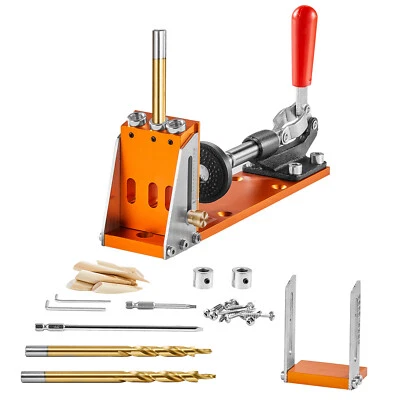 VEVOR Pocket Hole Jig Kit Carpentry Joinery Woodworking System Adjustable Depth - image 1 of 4