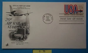 C-75 US Air Mail First Day Cover fdc 20 cent USA Issued Nov 22,1968 - Picture 1 of 2