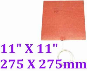 11" X 11" 275 X 275mm 24V 300W w/o 3M Factory Direct Sale CE UL Fuel Heater Pad - Picture 1 of 9
