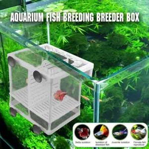 Aquarium Fish Breeding Breeder Box Baby Fish Hatchery Isolation Net Fish Tank - Picture 1 of 7