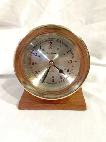 Seth Thomas Nautical Brass Ship's Clock maritime wall clock Cover